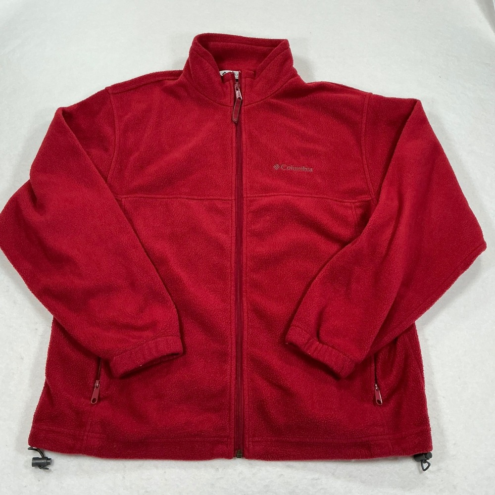 Columbia Mens Steens Mountain Full Zip Fleece Jacket Red WM6113 Size Large